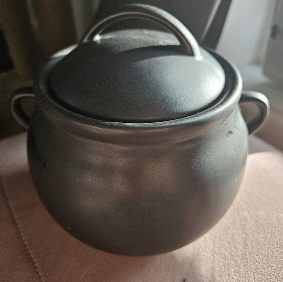 Vintage planters black pot jar planter peanuts cookie sugar flour cauldron witch - Picture 9 of 9